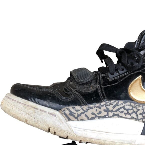 Rare Nike Air Jordan 1 Legacy 312 Black Gold Patent Size 7.5 - Picture 11 of 16
